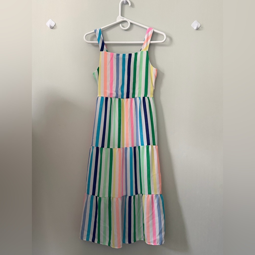 wonder nation Multi-Color Striped Tiered Sundress